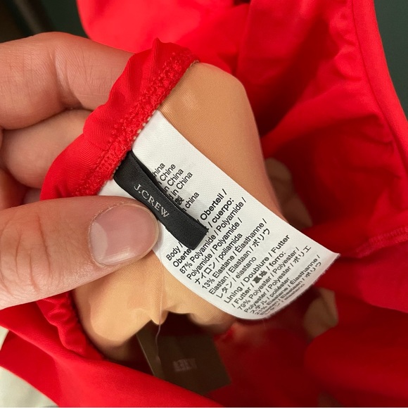 NWT J. Crew Ruffle scoopback one-piece swimsuit AK952 Size 24 - Picture 5 of 7